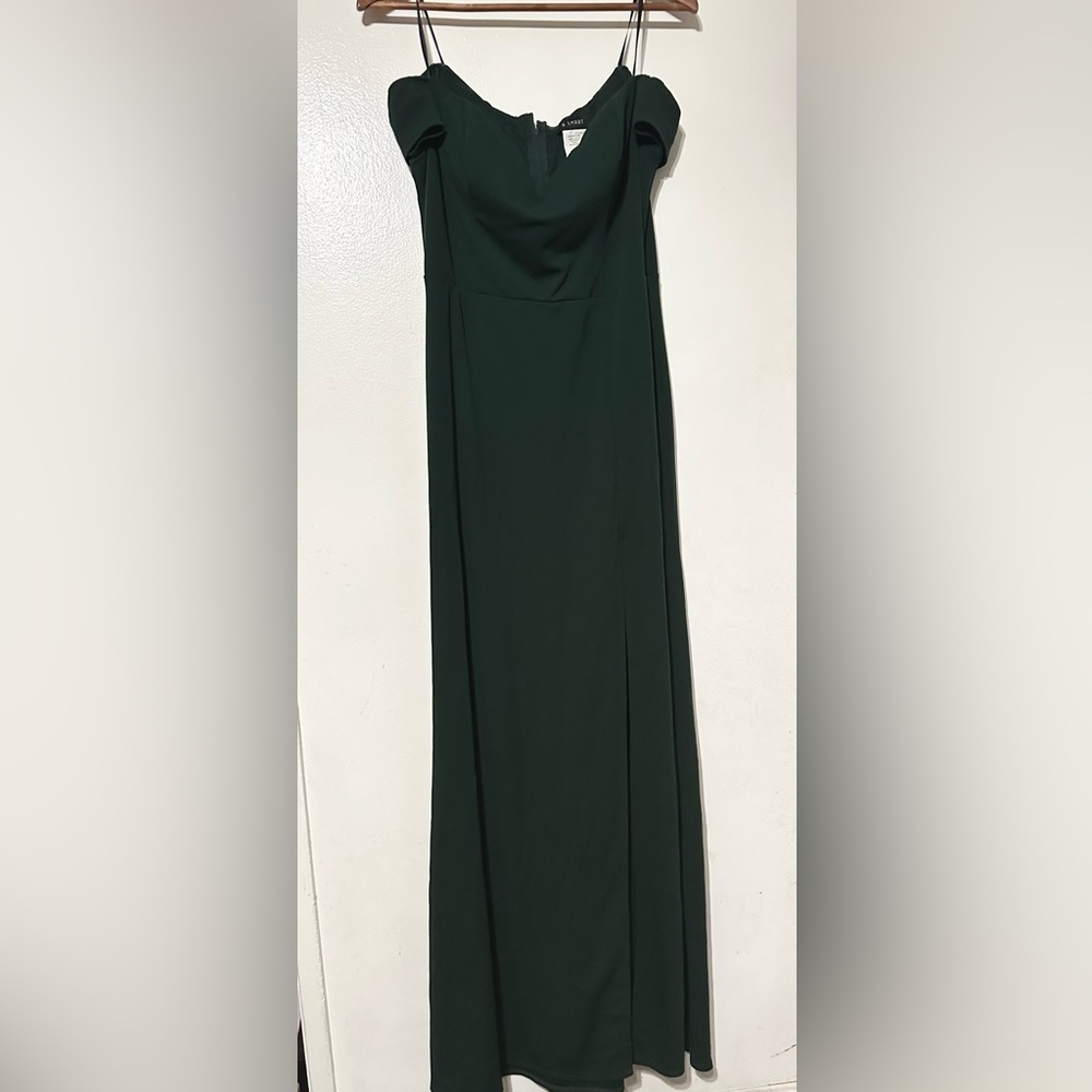 Hunter green long dress